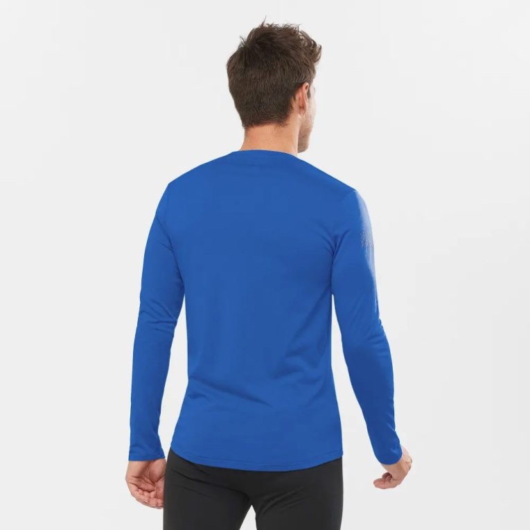 Salomon Agile Long Sleeve Tricko Panske Modre | SK 2CRBYV